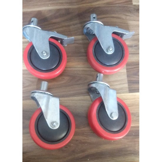 5 Inch Caster wheels Complete Set 