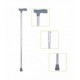 Height Adjustable Walking Stick Silver Height Adjustable Walking Stick Silver