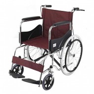 Basic Premium Wheel Chair Chrome Polished-Red