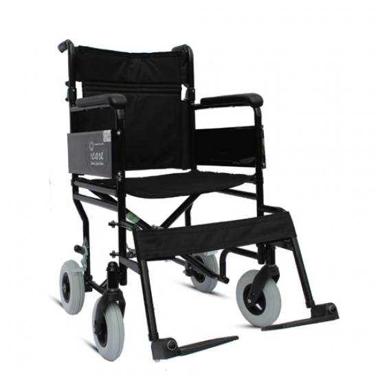 FOLDING ATTENDANT TRANSPORT WHEELCHAIR