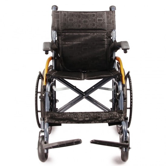 Flip-up Armrest Floding Manual Wheelchair with Mag PU Rear Wheel