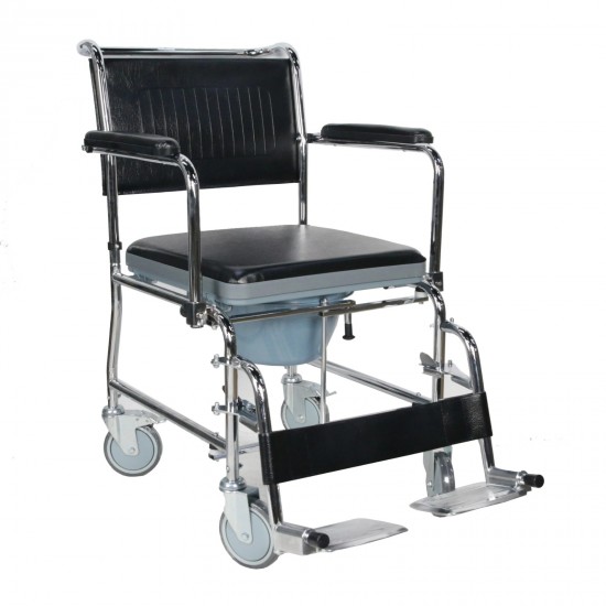 Foldable Frame Shower Commode Chair