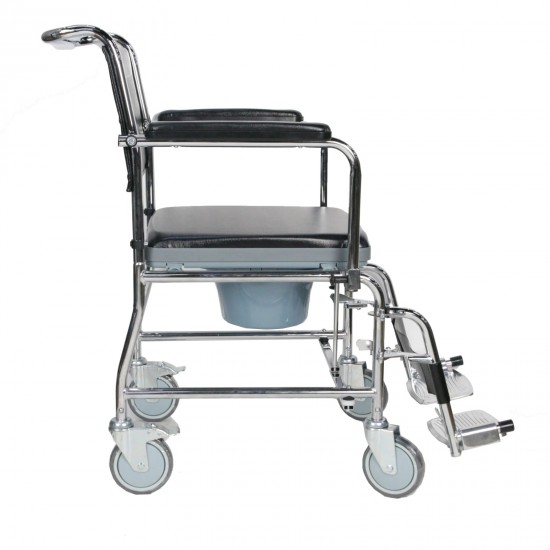 Foldable Frame Shower Commode Chair