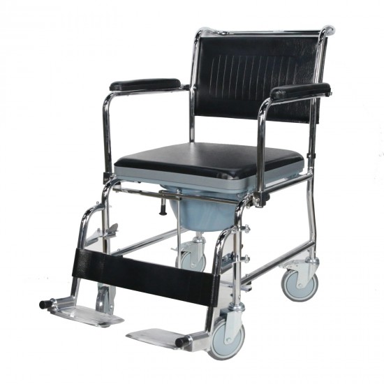 Foldable Frame Shower Commode Chair