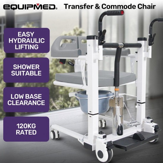 Mobilitykart Fast Assembled Hydraulic Patient Lift & Transfer Wheelchair 