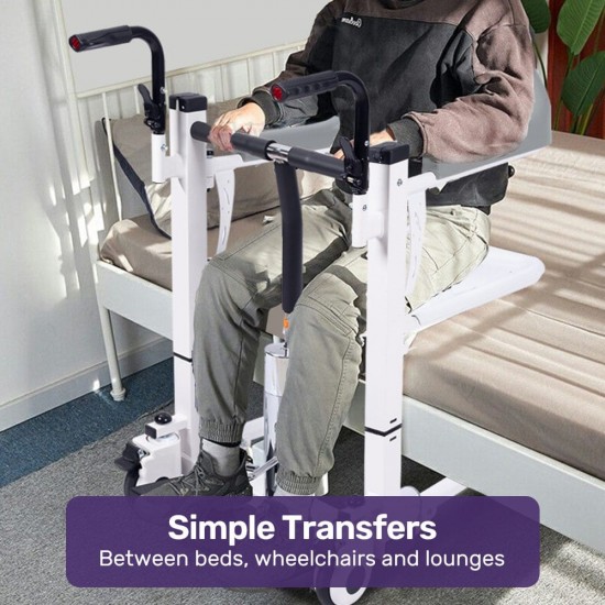 Mobilitykart Fast Assembled Hydraulic Patient Lift & Transfer Wheelchair 