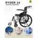 Karma Ryder 14 Aluminum Wheelchair with Flip-Up Armrest & Footrests