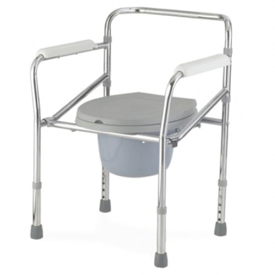 Lightweight Aluminium Folding Height Adjustable Commode Stool Lightweight Aluminium Folding Height Adjustable Commode Stool