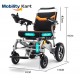 Recliner Backrest Ultralight Foldable Power Wheelchair with Electromagnetic Brake Indicator Light