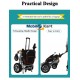 Recliner Backrest Ultralight Foldable Power Wheelchair with Electromagnetic Brake Indicator Light