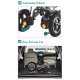 Recliner Backrest Ultralight Foldable Power Wheelchair with Electromagnetic Brake Indicator Light