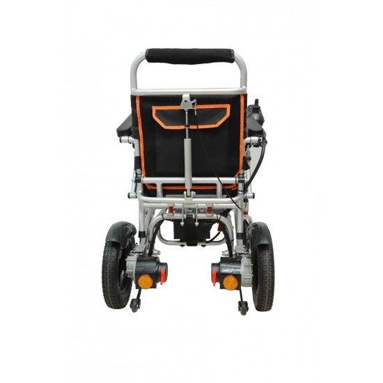 Recliner Backrest Ultralight Foldable Power Wheelchair with Electromagnetic Brake Indicator Light