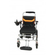 Recliner Backrest Ultralight Foldable Power Wheelchair with Electromagnetic Brake Indicator Light