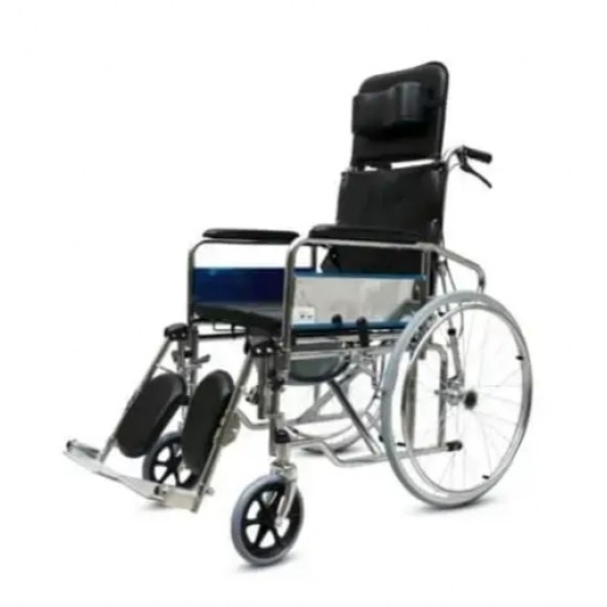 Reclining Wheelchair with Commode (U Cut seat)
