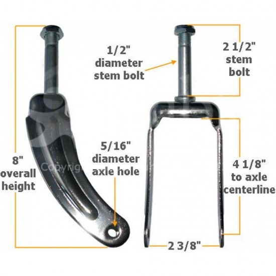 Replacement Wheelchair Caster Forks