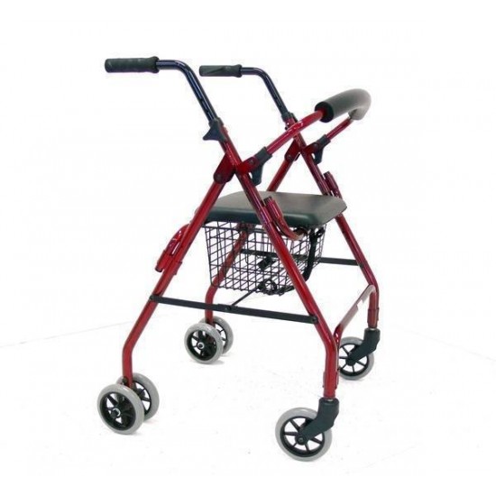 Rollator Walker with Push Down Braking System