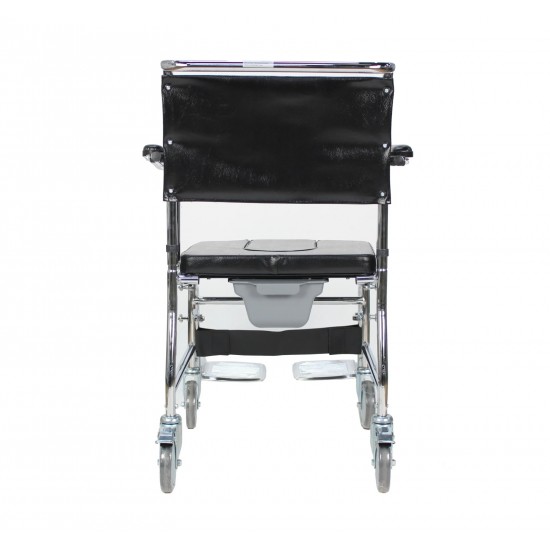Rolling Shower Commode Chair with Wheels
