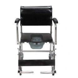 Rolling Shower Commode Chair with Wheels