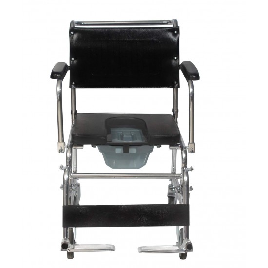 Rolling Shower Commode Chair with Wheels