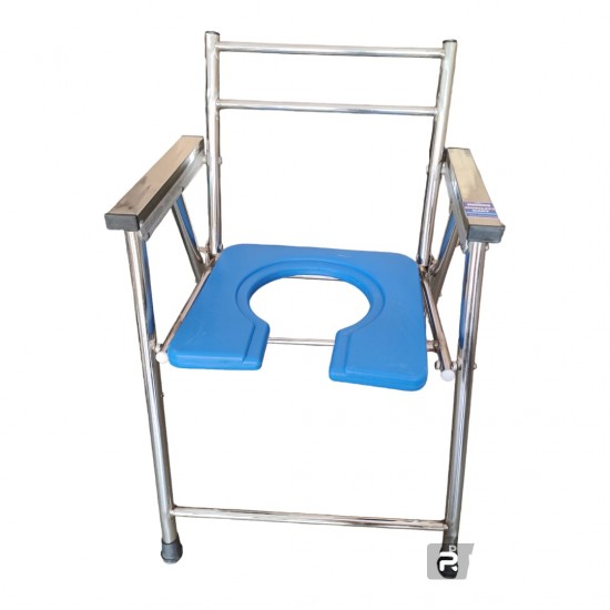 Stainless Steel (SS) Comfortable Commode Chair