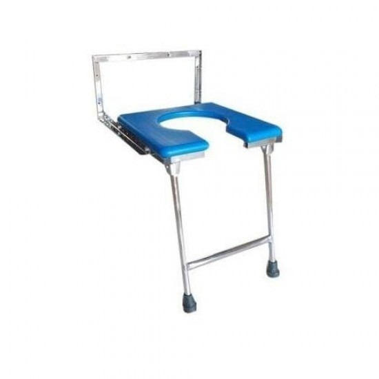Mobility Kart Stainless Steel Wall Mounted Commode Stool Mobility Kart Stainless Steel Wall Mounted Commode Stool